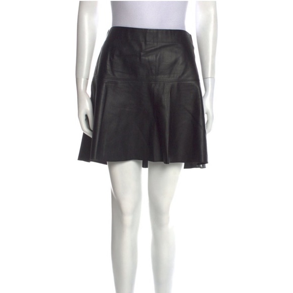 VINCE - Leather Mini skirt - Picture 1 of 5